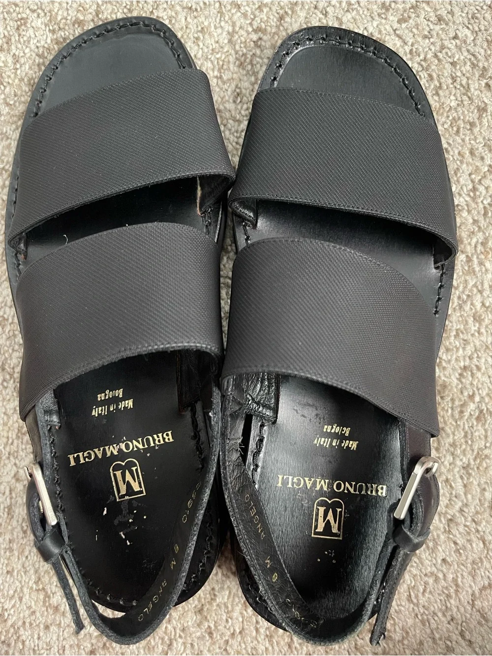 Bruno Magli vintage Black Men's leather Sandals